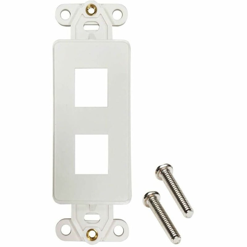 Tripp Lite by Eaton Safe-IT 2-Port Antibacterial Wall-Mount Insert, Decora Style, Vertical, Ivory, TAA - Thumbnail 4