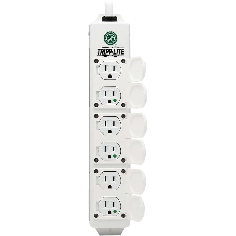 Tripp Lite by Eaton Safe-IT UL 2930 Medical-Grade Power Strip for Patient Care Vicinity, 6 Hospital-Grade Outlets, Safety Covers, Antimicrobial, 6 ft. Cord, Dual Ground - Thumbnail 3
