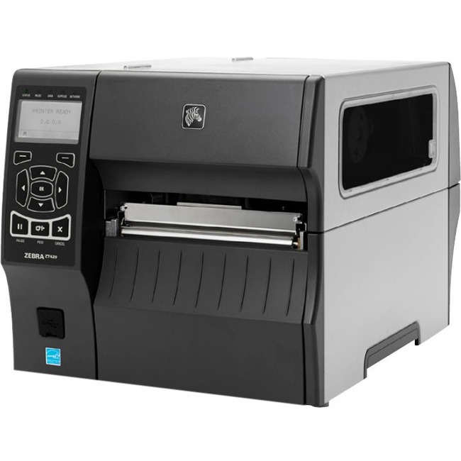 Zebra ZT420 Industrial Direct Thermal/Thermal Transfer Printer - Monochrome - Label Print - USB - Serial - Bluetooth - Near Field Communication (NFC) - Thumbnail 1