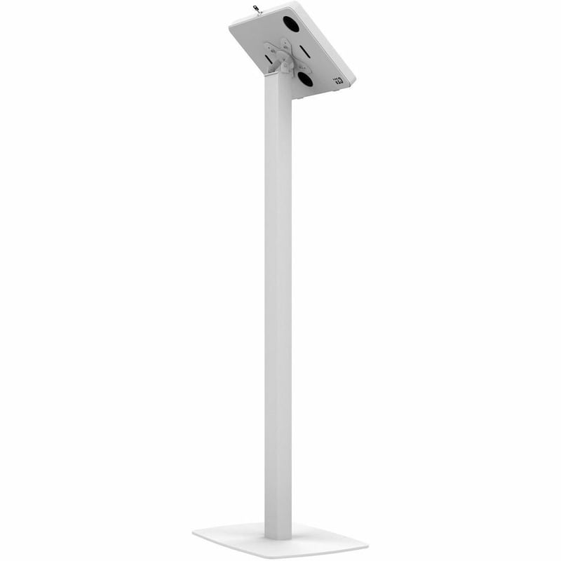 CTA Digital Premium Thin Profile Floor stand with Security Enclosure for 10.2-inch iPad 7th/ 8th/ 9th Gen & More (White)
