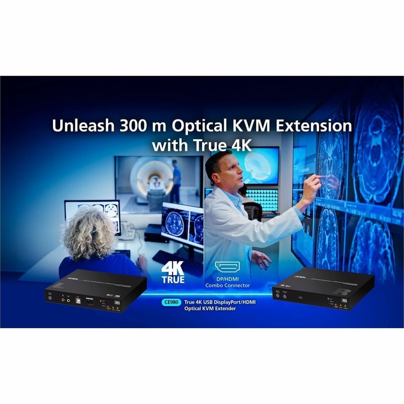 USB TRUE 4K DISPLAYPORT/HDMI OPTICAL KVM - TRUE 4K UP TO 300M - Thumbnail 2