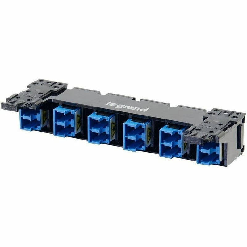 Ortronics HDJ Series 6 LC Duplex to LC Duplex Fiber Adapter Panel, 12-Fiber OS2 - Blue - Thumbnail 2