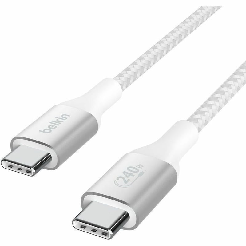 240W BRAIDED C-C CABLE 1M WHT - Thumbnail 4