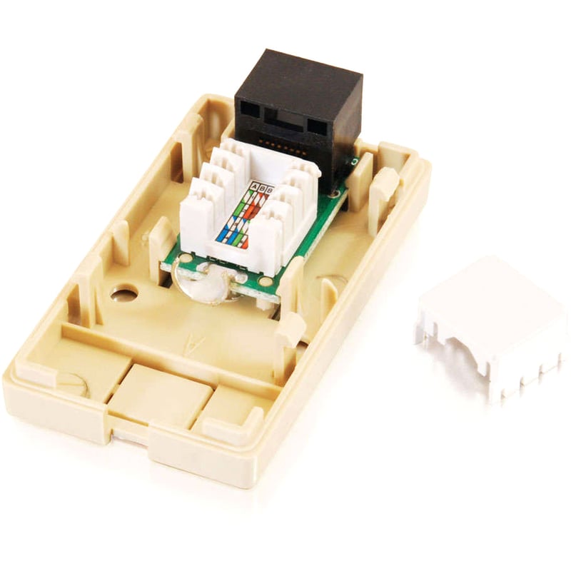C2G 1-Port Cat5E Surface Mount Box - White - Thumbnail 5