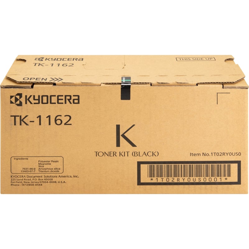 KYOCERA TK-1162 BLACK TONER CARTRIDGE FOR USE IN ECOSYS P2040DW ESTIMATED YIELD