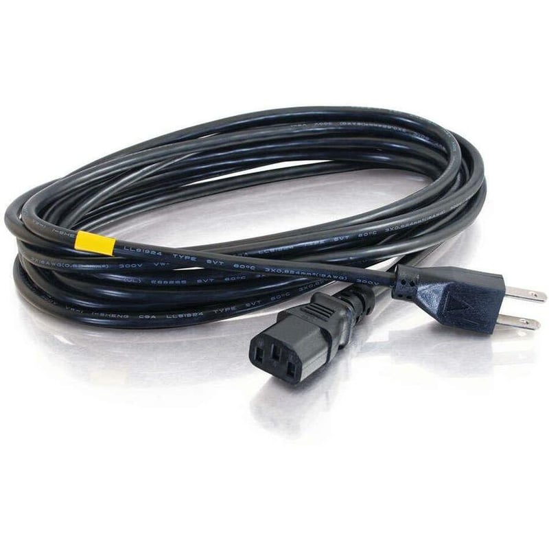 C2G 8ft Power Cord - 16 AWG - NEMA 5-15P to IEC320C13 - Computer Power - Thumbnail 2