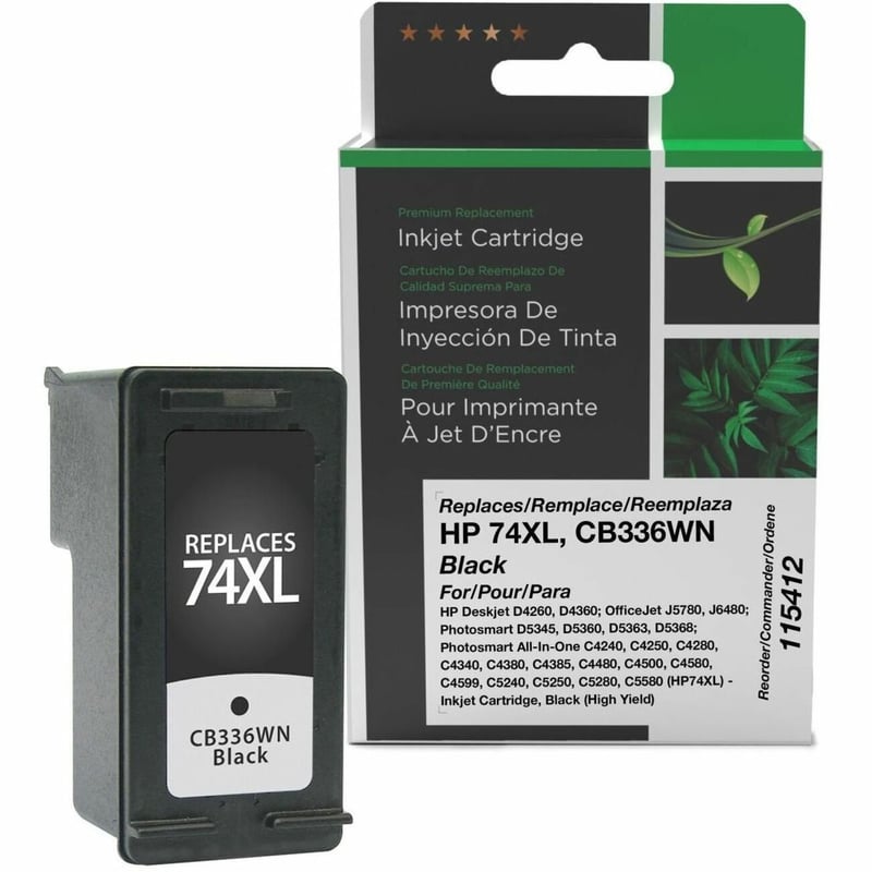 Clover Imaging Remanufactured High Yield Black Ink Cartridge for HP 74XL (CB336WN) - Thumbnail 1