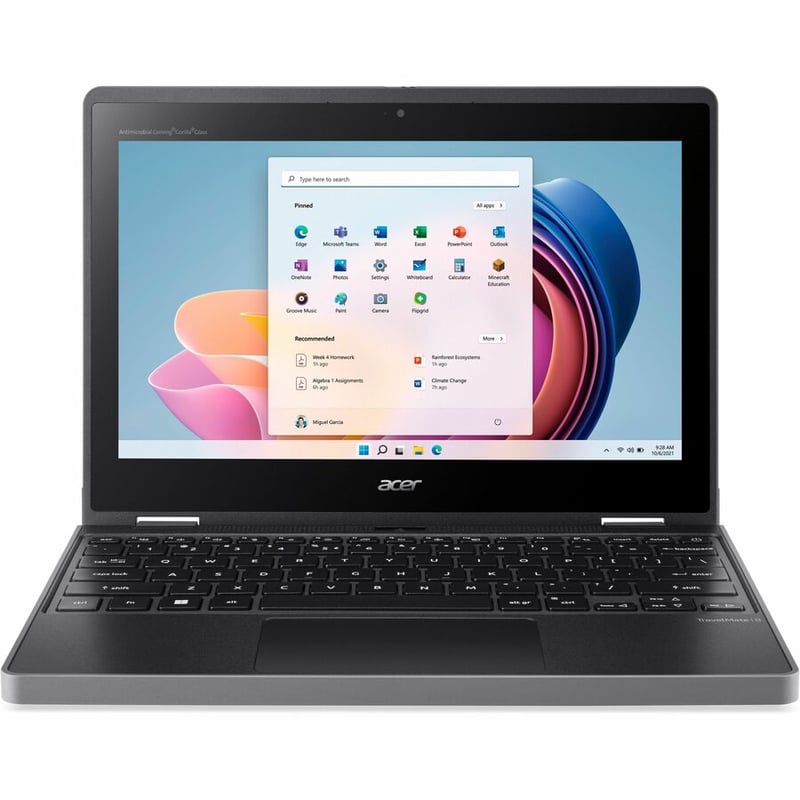 Acer TravelMate Spin B3 B311RN-33 TMB311RN-33-C0JS 11.6" Touchscreen Convertible 2 in 1 Notebook - WXGA - Intel N100 - 4 GB - 128 GB SSD - Black - Thumbnail 2