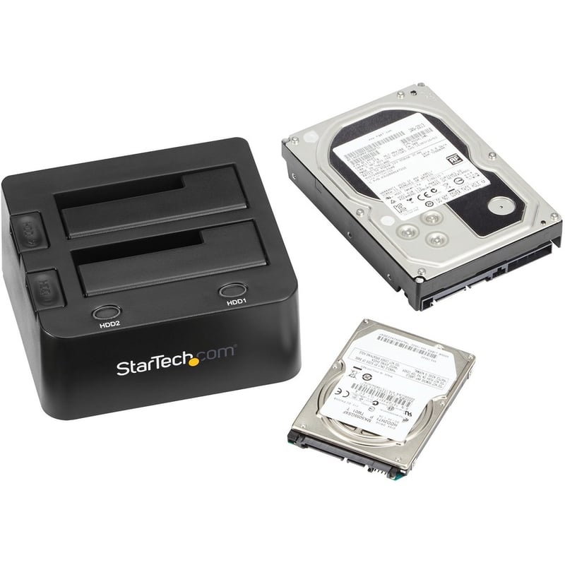 StarTech.com Dual-Bay USB 3.0 to SATA Hard Drive Docking Station, 2.5/3.5" SATA I/II/III, SSD/HDD Dock, USB Hard Drive Bay, Top-Loading - Thumbnail 5
