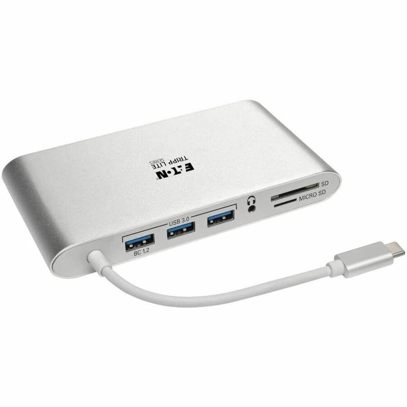 Tripp Lite by Eaton USB-C Dock Dual Display - 4K HDMI/mDP VGA USB 3.x (5Gbps) USB-A/C Hub GbE Memory Card 100W PD Charging - Thumbnail 3