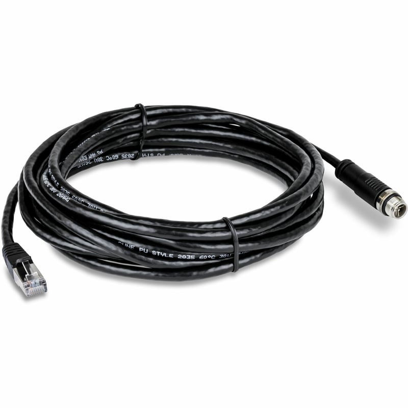 TRENDnet M12 to RJ-45 Industrial Ethernet Cable, 5m (16.4 ft.) - Thumbnail 1