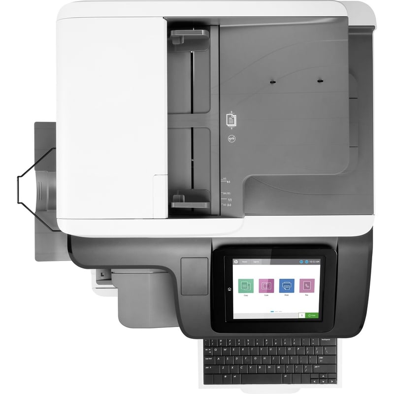 HP LaserJet Enterprise M776 M776zs Laser Multifunction Printer-Color-Copier/Fax/Scanner-46 ppm Mono/46 ppm Color Print-1200x1200 dpi Print-Automatic Duplex Print-200000 Pages-1750 sheets Input-Color Flatbed Scanner-600 dpi Optical - Thumbnail 4