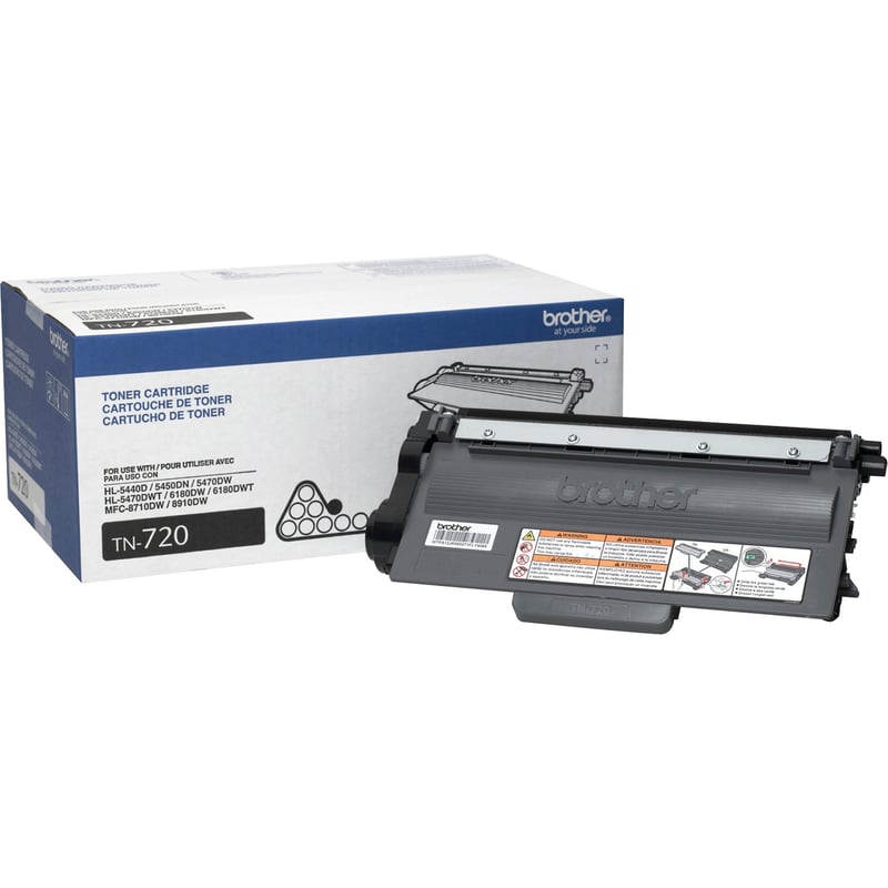 Brother Genuine TN720 Mono Laser Black Toner Cartridge - Thumbnail 1