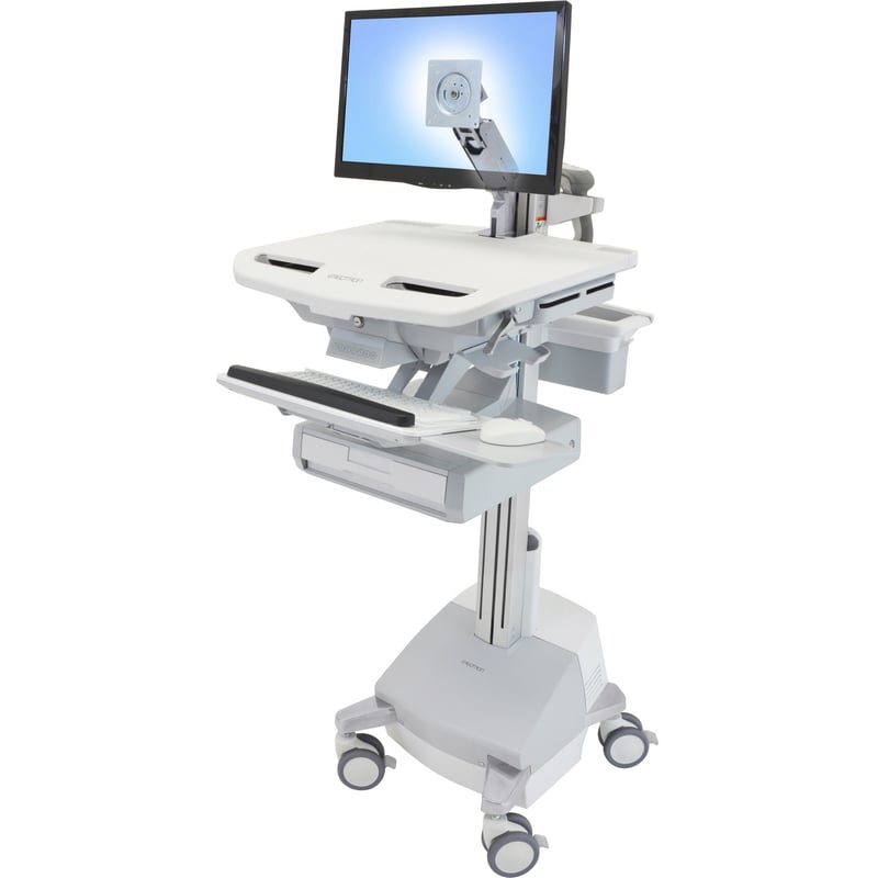 Ergotron StyleView Cart with LCD Arm, SLA Powered, 1 Drawer - Thumbnail 1