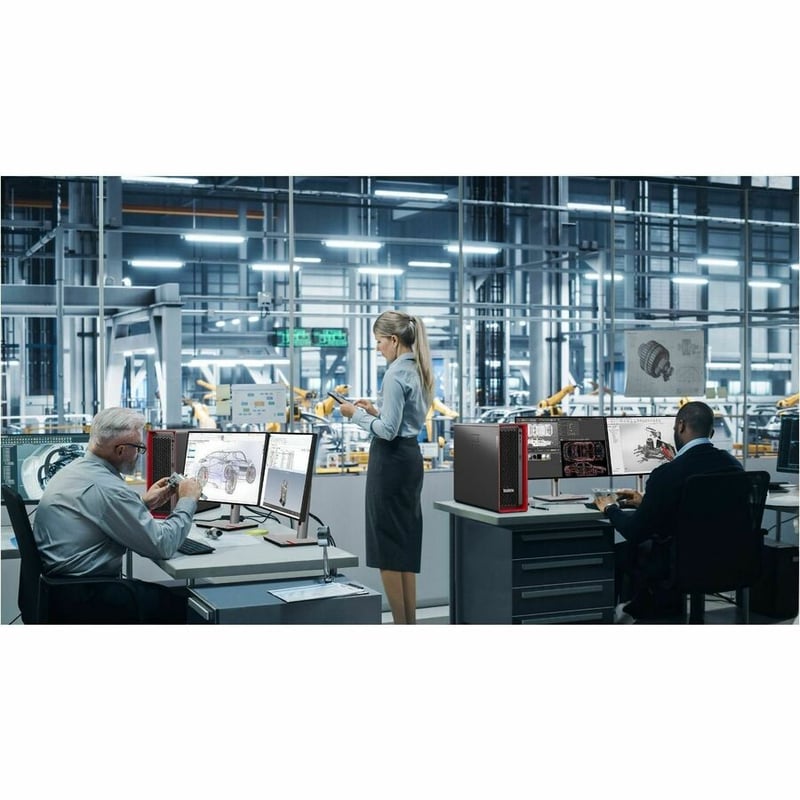 Lenovo ThinkStation P5 30GA004FUS Workstation - 1 Xeon w7-2495X - vPro Technology - 64 GB - 2 TB SSD - Thumbnail 3