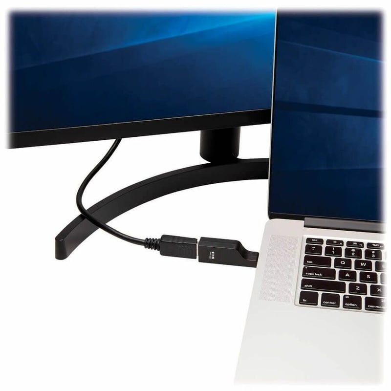 Eaton Tripp Lite Series USB-C to DisplayPort Vertical Adapter (M/F) - USB 3.1, Gen 1, Thunderbolt 3, 4K @ 60 Hz, Black - Thumbnail 3