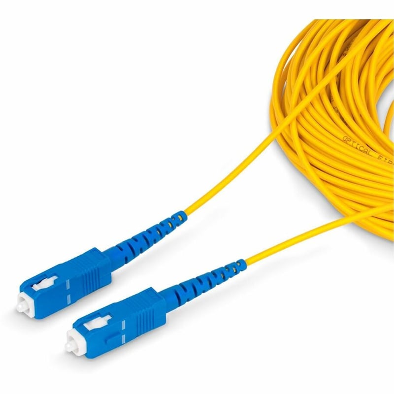 StarTech.com 30m (98.4ft) SC to SC (UPC) OS2 Single Mode Simplex Fiber Optic Cable, 9/125m, 40G/100G, LSZH Fiber Patch Cord - Thumbnail 2