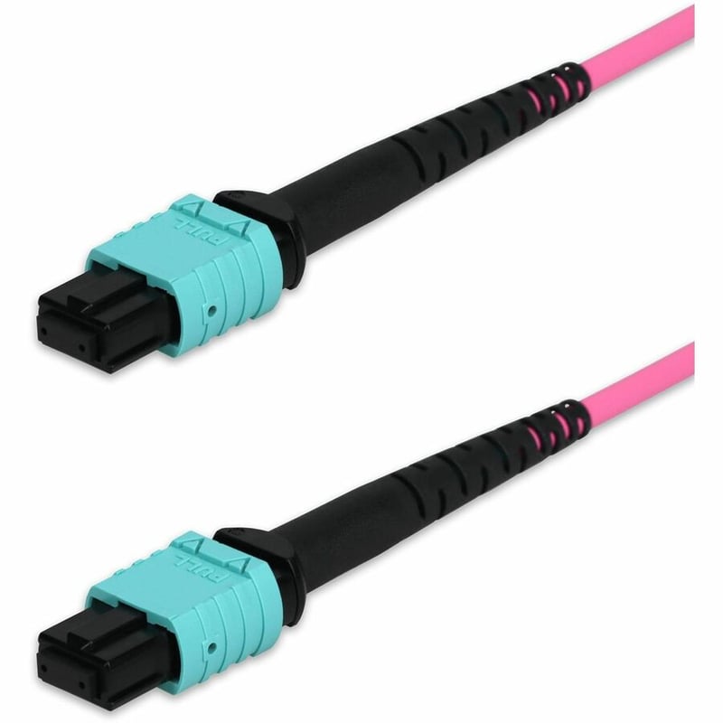 AddOn 2.5m MPO/UPC to MPO/UPC Magenta OM4 OFNP (Plenum-Rated) 12-Strand Fiber Patch Cable - Thumbnail 2