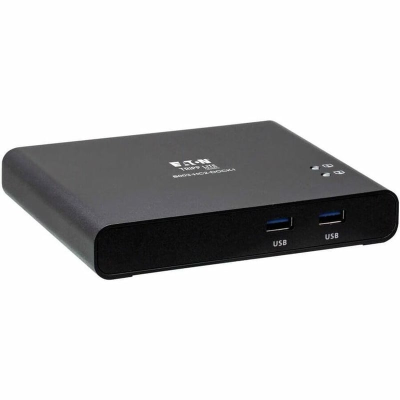 Tripp Lite by Eaton 2-Port USB-C KVM Dock - 4K HDMI USB 3.2 Gen 1 USB-A Hub Remote Selector 85W PD Charging Black - Thumbnail 1