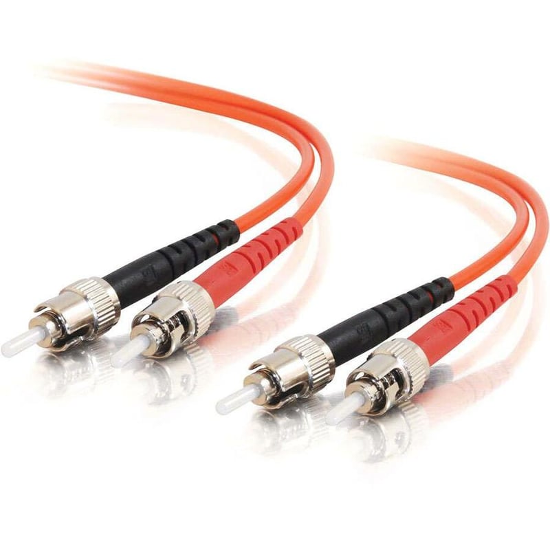 C2G-4m ST-ST 62.5/125 OM1 Duplex Multimode PVC Fiber Optic Cable (LSZH) - Orange - Thumbnail 1