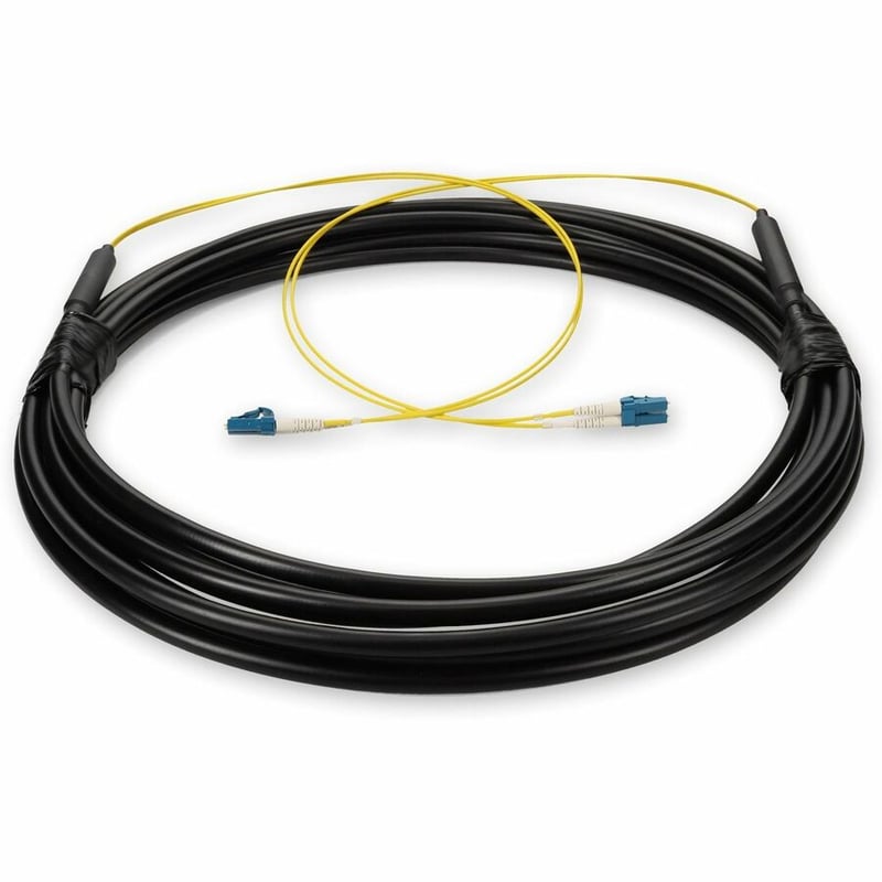 AddOn 4m LC to LC Black OS2 Simplex OFNR (Riser-Rated) SMF Fiber Outdoor Patch Cable - Thumbnail 4