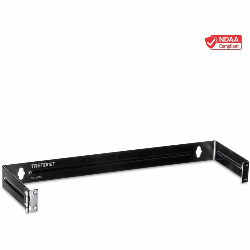 TRENDnet 1U 19-inch Hinged Wall Mount Bracket for Patch Panels and PDU Power Strips, TC-WP1U, Supports EIA-310, Steel Construction, Use with TRENDnet TC-P24C6 & TC-P16C6 Patch Panels (sold separately) - Thumbnail 1