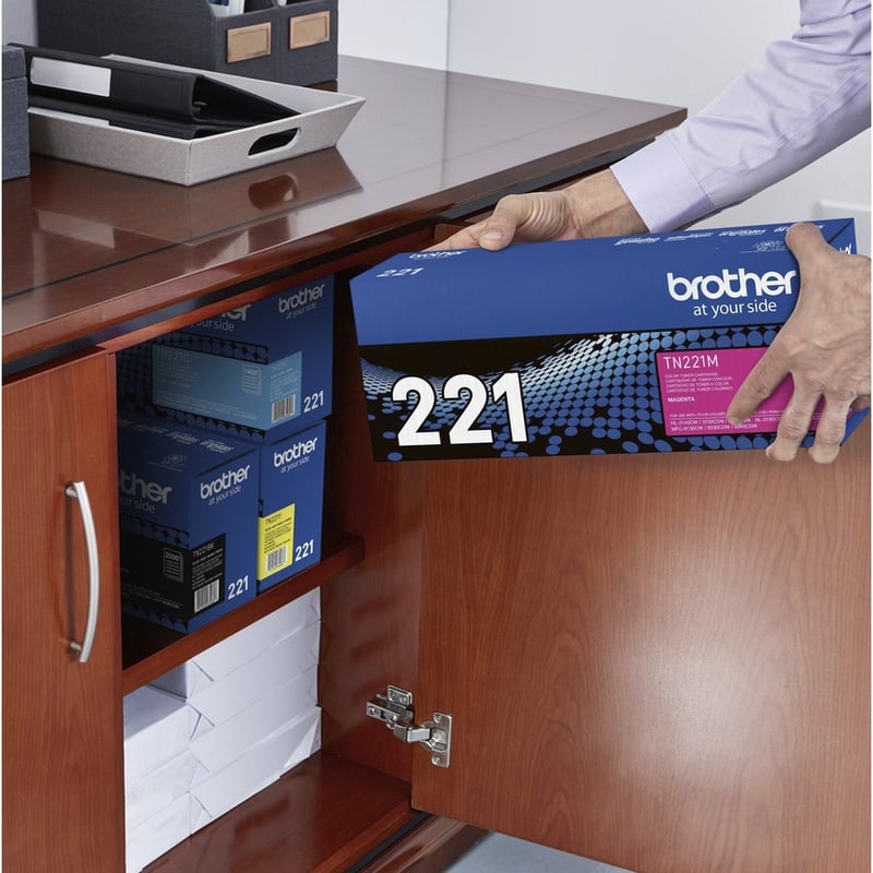 Brother Genuine TN221M Magenta Toner Cartridge