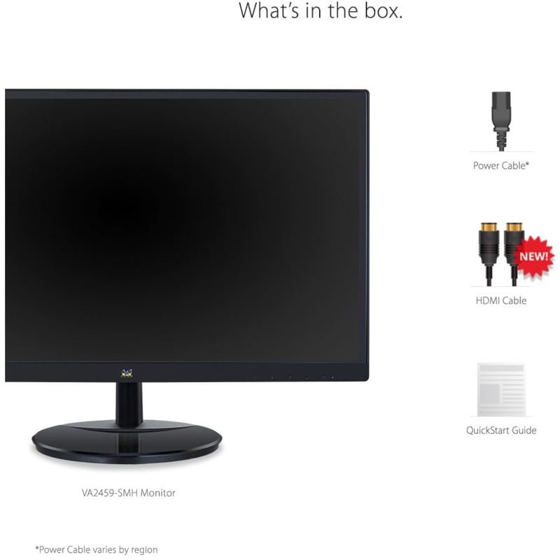 ViewSonic VA2459-SMH 24 Inch IPS 1080p LED Monitor with 100Hz, HDMI and VGA Inputs