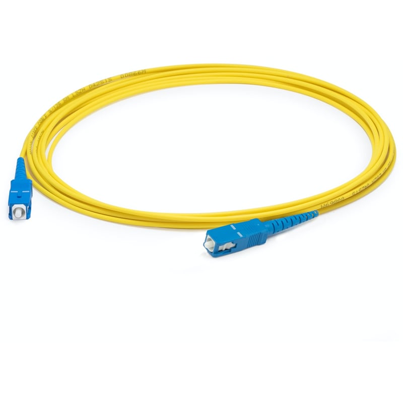 AddOn 73m SC to SC Yellow OS2 Simplex OFNP (Plenum-Rated) SMF Fiber Patch Cable
