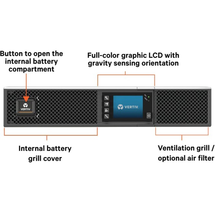 Vertiv Liebert GXT5 1500VA 120V UPS with SNMP/Webcard - Thumbnail 2