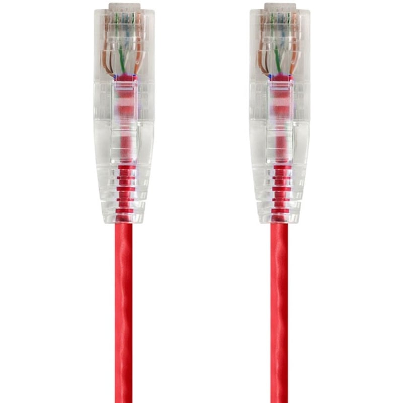 SLIMRUN CAT6 UTP CABLE-1FT RED - Thumbnail 1