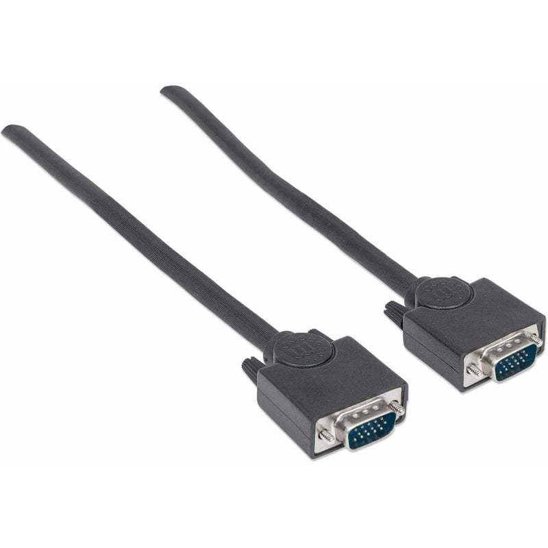 Manhattan SVGA HD15 Male to HD15 Male Monitor Cable, 10', Black - Thumbnail 3