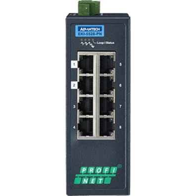 Advantech 8FE Managed Ethernet Switch Support PROFINET,-40~75? - Thumbnail 2