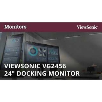 ViewSonic VG2456 24 Inch 1080p Monitor with USB C 3.2, Docking Built-In Gigabit Ethernet and 40 Degree Tilt Ergonomics for Home and Office - Thumbnail 5