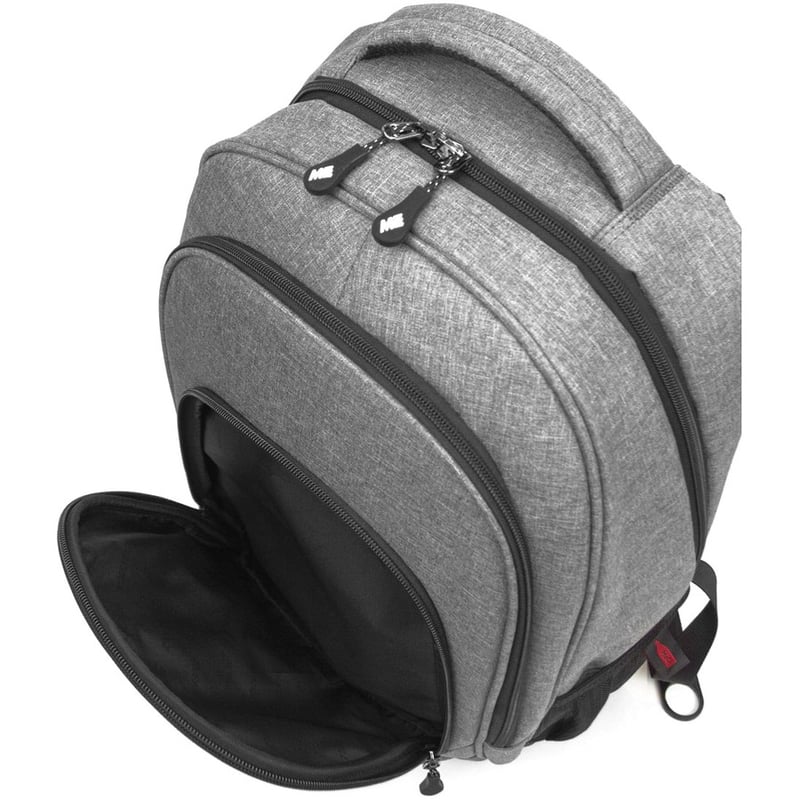 Mobile Edge Commuter Carrying Case Rugged (Backpack) for 15.6" to 16" Notebook, Travel Essential - Gray - Thumbnail 4