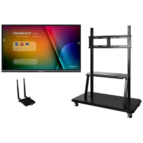 ViewSonic ViewBoard IFP7550-E2 - 4K Interactive Display with WiFi Adapter and Mobile Trolley Cart - 350 cd/m2 - 75" - Thumbnail 1