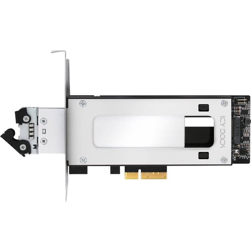 Icy Dock ToughArmor MB840M2P-B Drive Bay Adapter M.2, PCI Express NVMe - PCI Express 3.0 x4 Host Interface - Black, Silver - Thumbnail 1