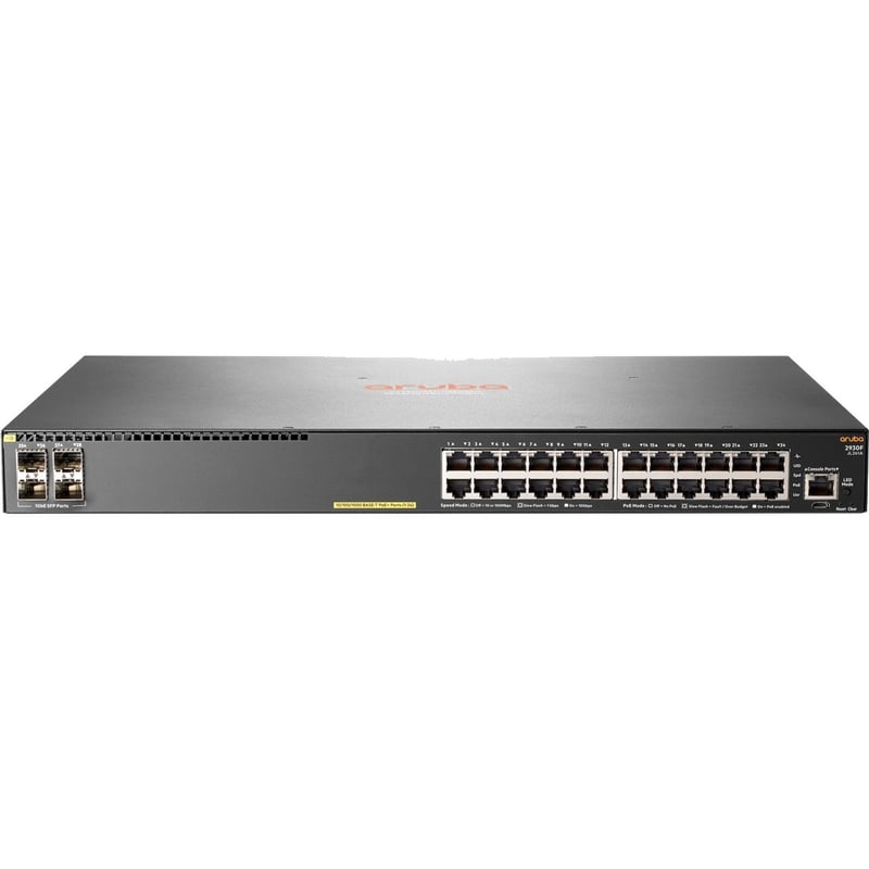 HPE Aruba 2930F 24G PoE+ 4SFP Switch - Thumbnail 1