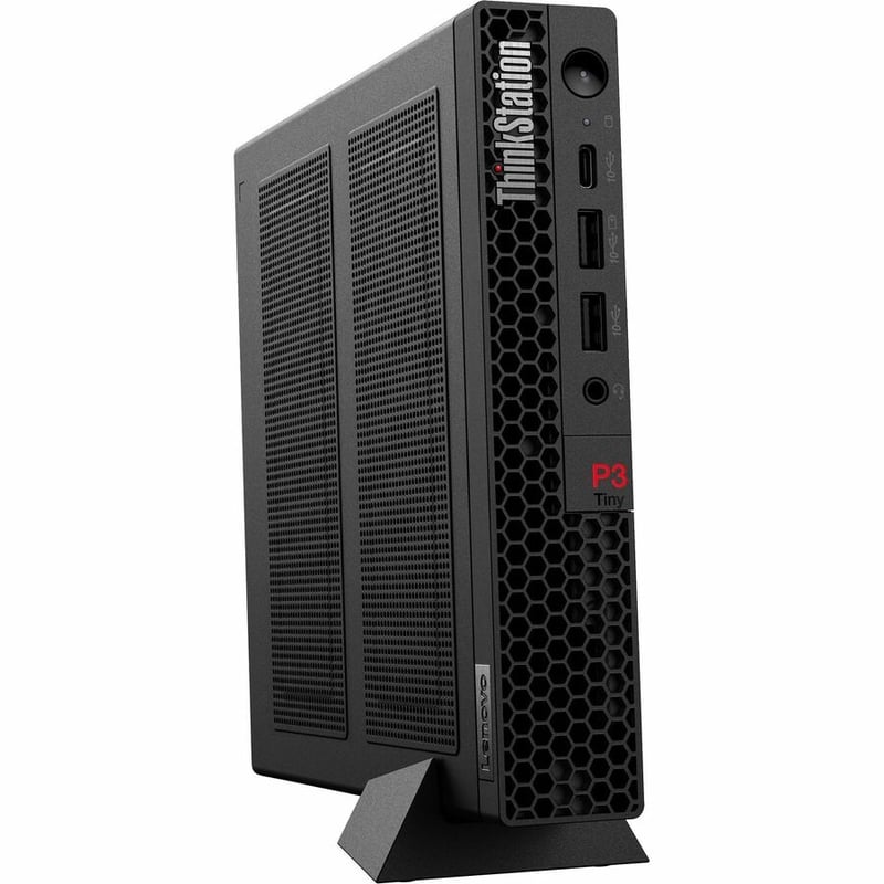 Lenovo ThinkStation P3 30H00012US Workstation - 1 x Intel Core i5 13th Gen i5-13500T - 16 GB - 512 GB SSD - Tiny - Black - Thumbnail 2