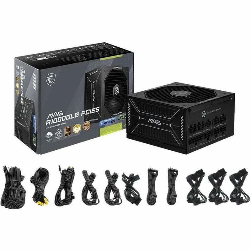MAG A1000GLS PCIE5 POWER SUPPLY 1000W FULLY-MODULAR 80 PLUS GOLD - Thumbnail 3