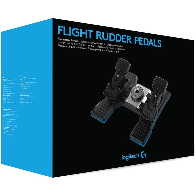 Saitek Flight Rudder Pedals Professional Simulation Rudder Pedals with Toe Brake - Thumbnail 3