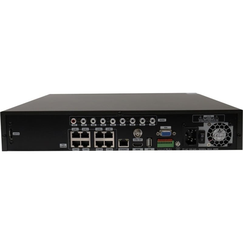 Speco 8 Channel NVR with 8 Built-In PoE+ Ports - 12 TB HDD - Thumbnail 2
