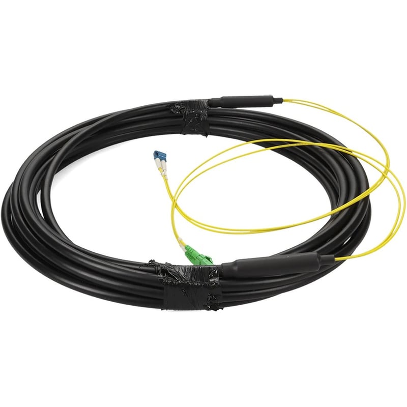AddOn 15m LC to LC Black OS2 Simplex OFNR (Riser-Rated) SMF Fiber Outdoor Patch Cable - Thumbnail 2