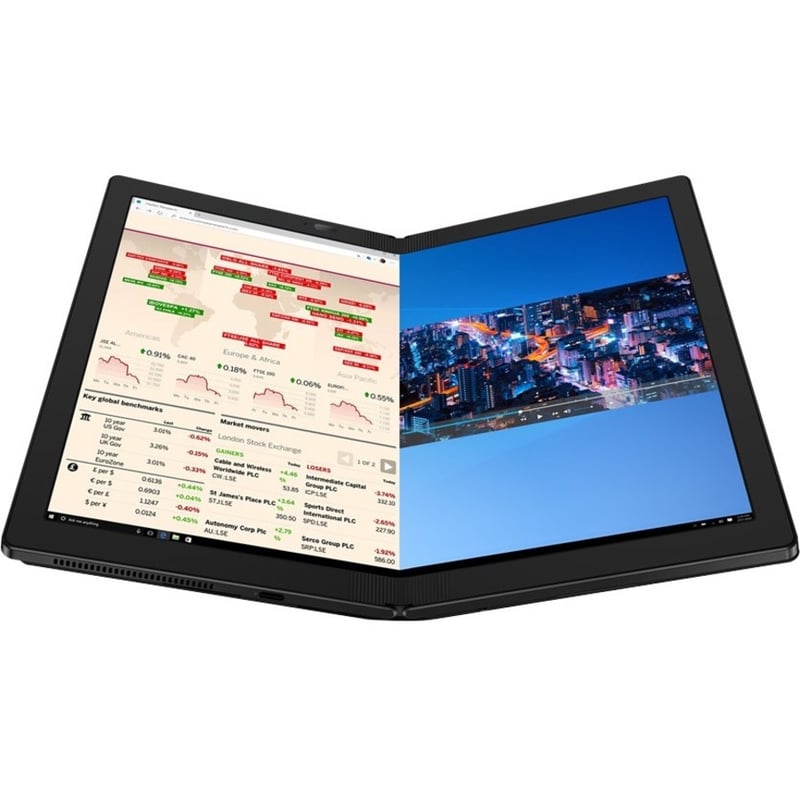 Lenovo ThinkPad X1 Fold Gen 1 20RK0038US 13.3" Touchscreen Detachable 2 in 1 Notebook - Intel Core i5 i5-L16G7 Penta-core (5 Core) 1.40 GHz - 8 GB Total RAM - 256 GB SSD - Black - Thumbnail 1
