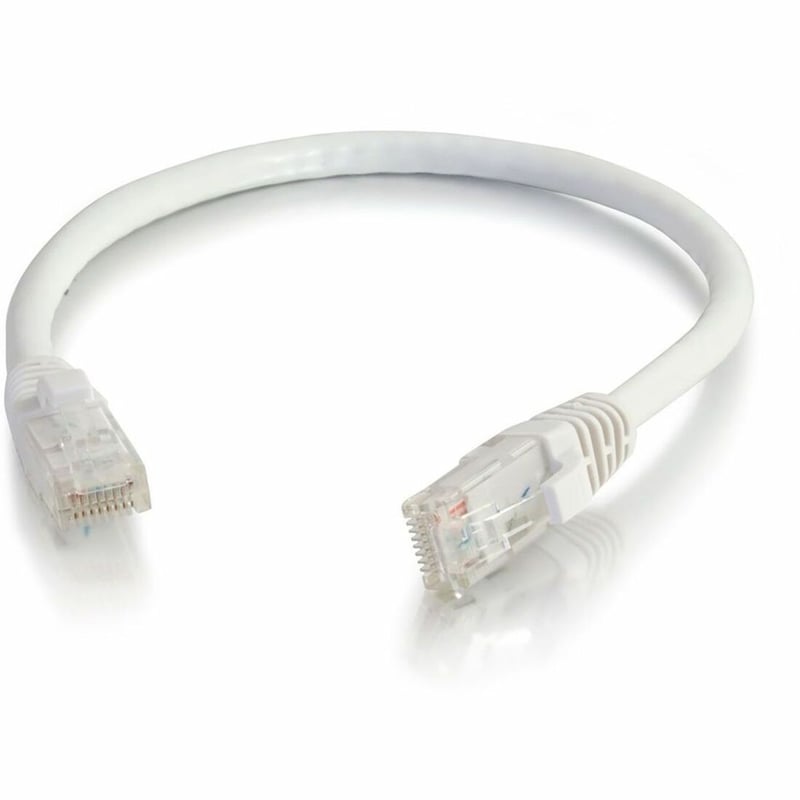 Quiktron Q-Series Patch Cords, CAT5E, Booted, White, 14 FT - Thumbnail 1