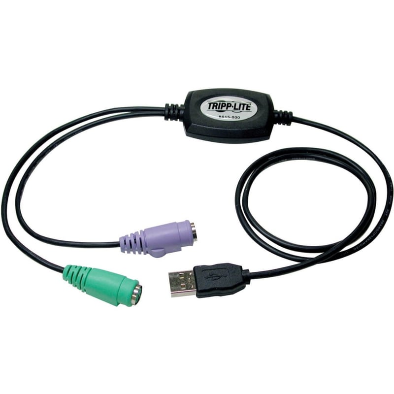 Tripp Lite by Eaton Compact USB to PS/2 Adapter Plug and Play Notebook / Desktop - Thumbnail 1