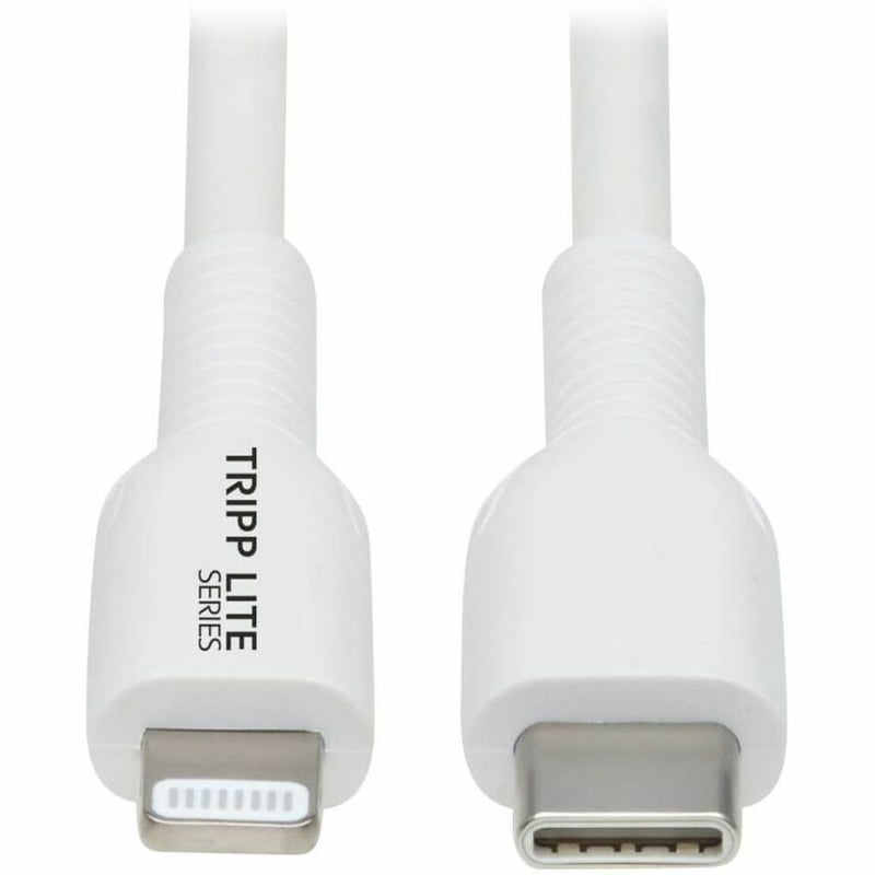 Eaton Tripp Lite Series USB-C to Lightning Sync/Charge Cable (M/M), MFi Certified, White, 2 m (6.6 ft.) - Thumbnail 1