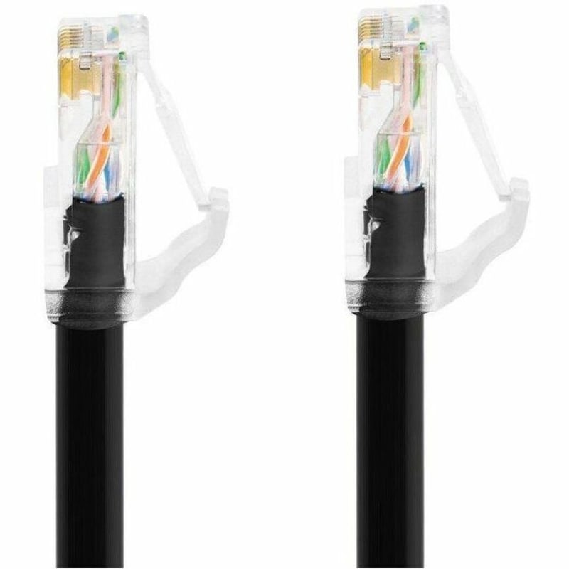 MONOPRICE CAT6A 7FT BLACK COMPONENT LEVEL PATCH CABLE_ UTP_ 24AWG_ 500MHZ_ PURE - Thumbnail 3