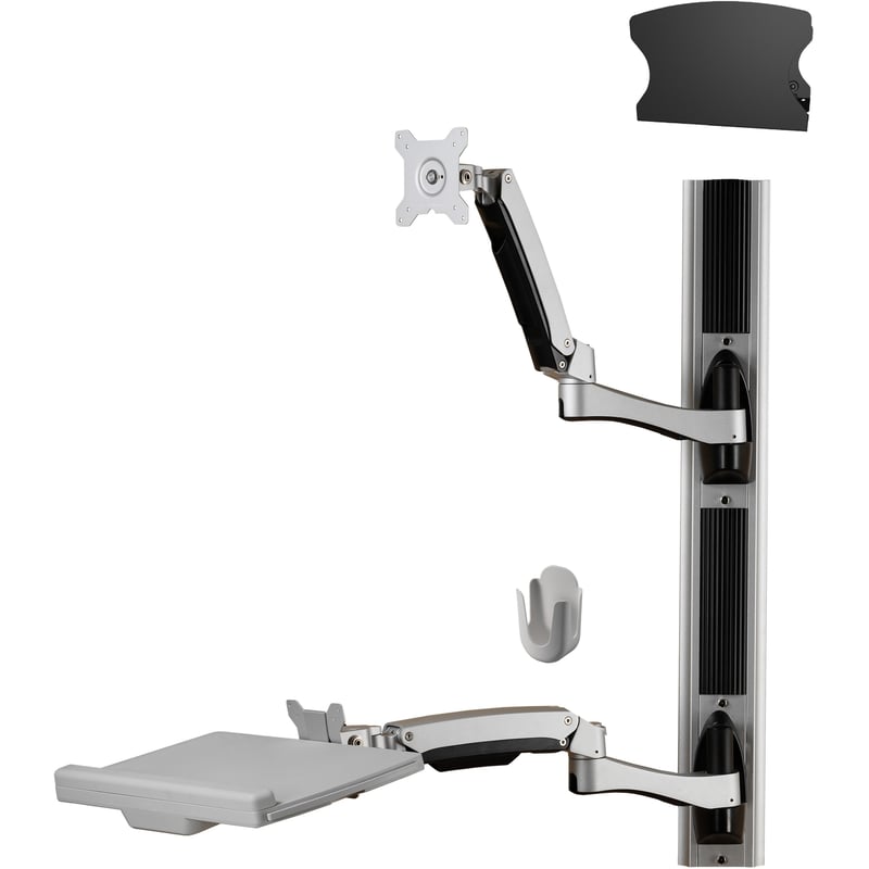 Amer Wall Mount for Keyboard, CPU, Mouse, Flat Panel Display, Curved Screen Display, Monitor - TAA Compliant - Thumbnail 1