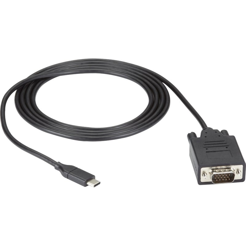 Black Box USB-C to VGA Adapter Cable, 1080p HD, 6ft - Thumbnail 1